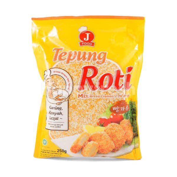 J Food Tepung Roti Mix Bread Crumbs 250 gr – 1