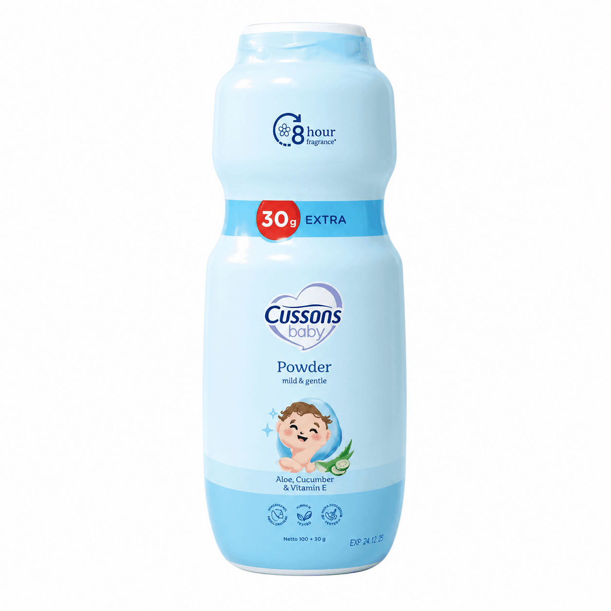 Cussons Baby Bedak Bayi Mild & Gentle Wangi Vanilla 100 + 30 gr – 1