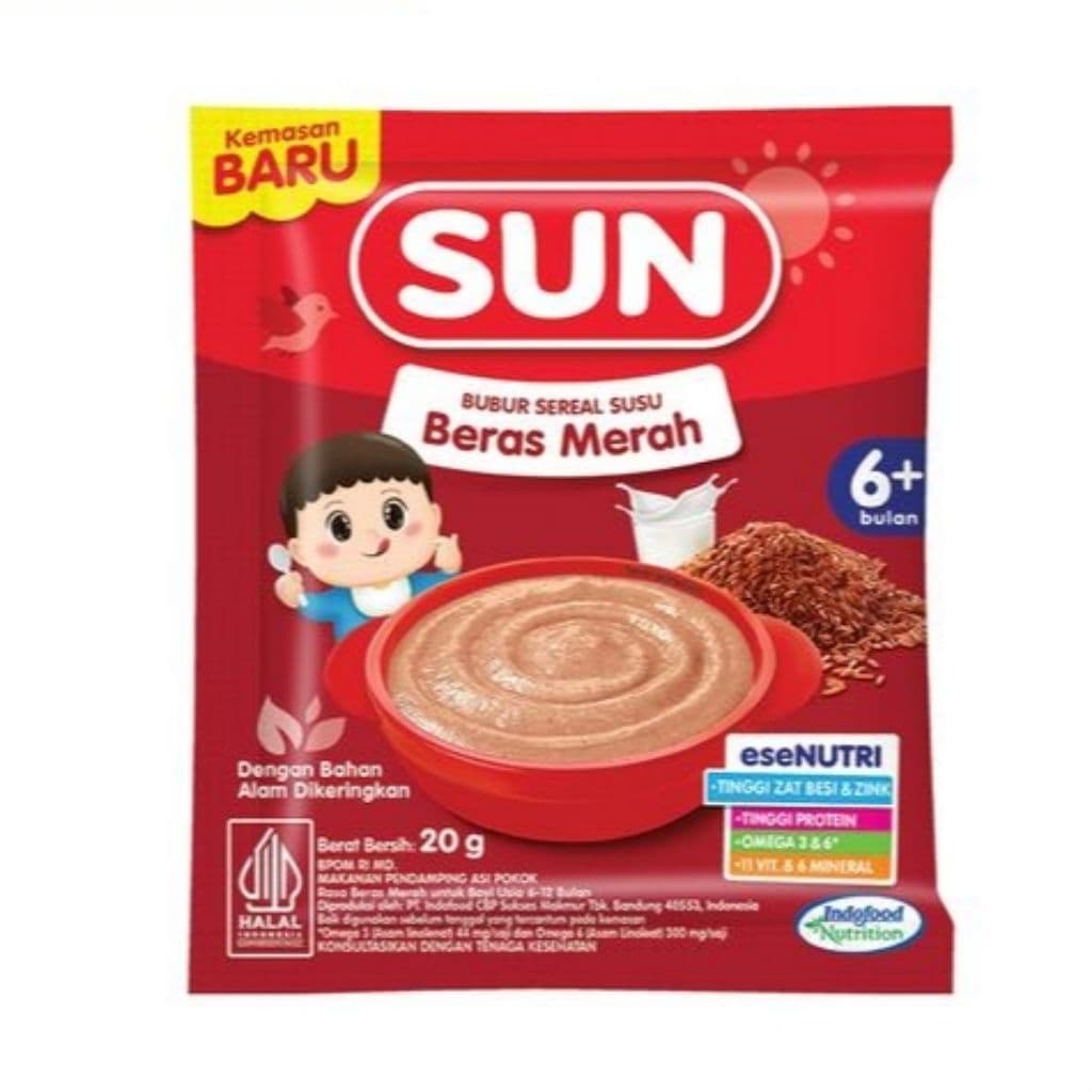 Sun Bubur Tim Beras Merah 4 Sachet x 20 gr – 1