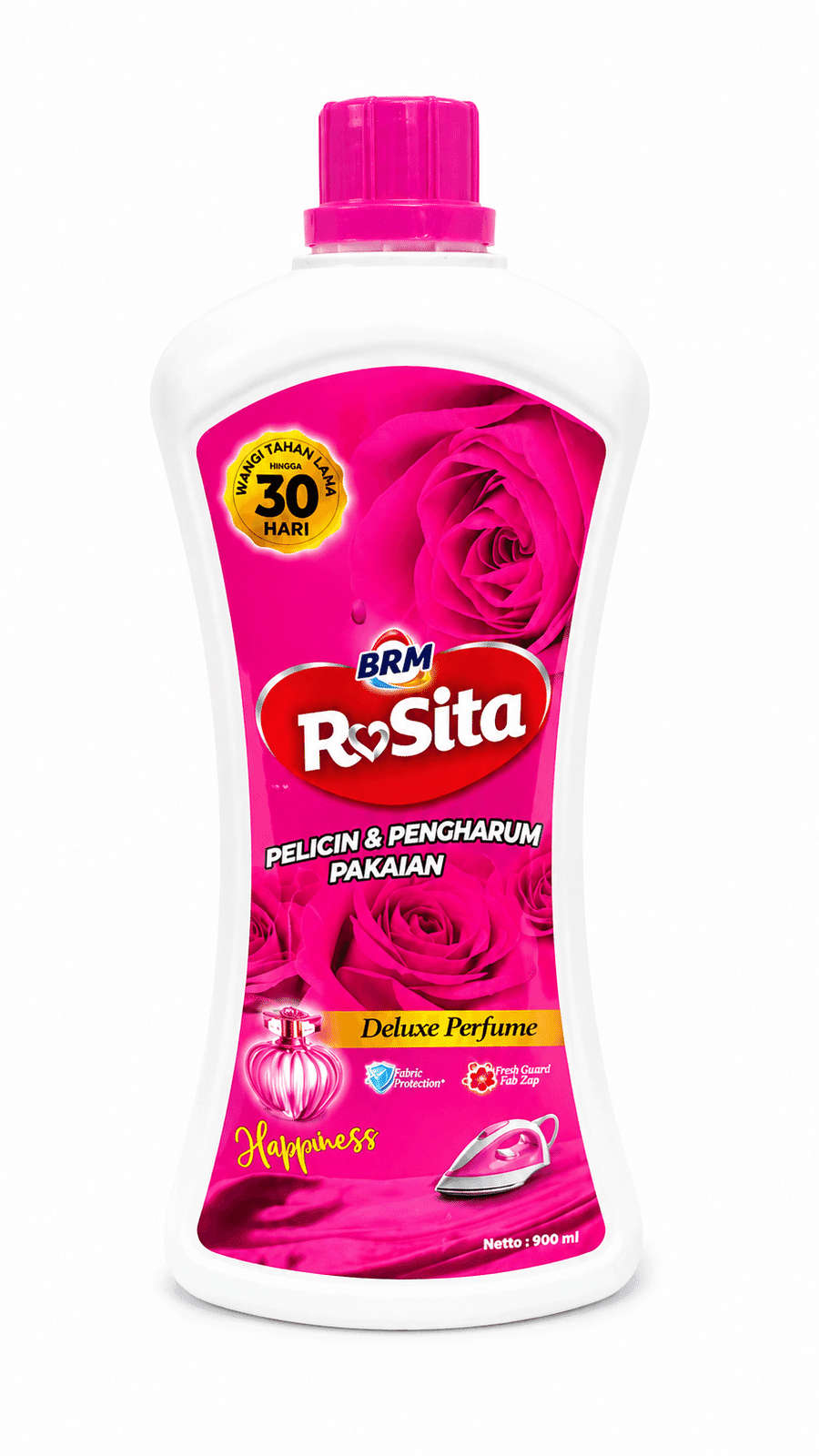 Brm Rosita Pelicin Pewangi Pakaian Happiness Botol 900 ml – 1