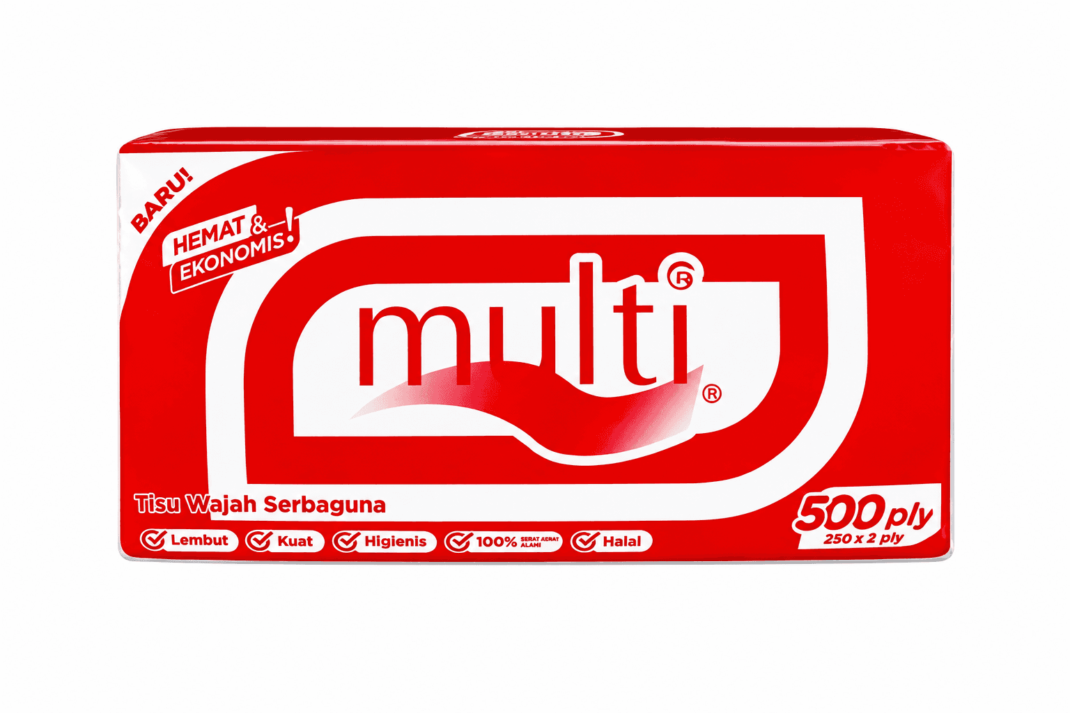 Multi Tissue MP12 GT Tisu Wajah Kemasan Lunak 250 lembar – 1