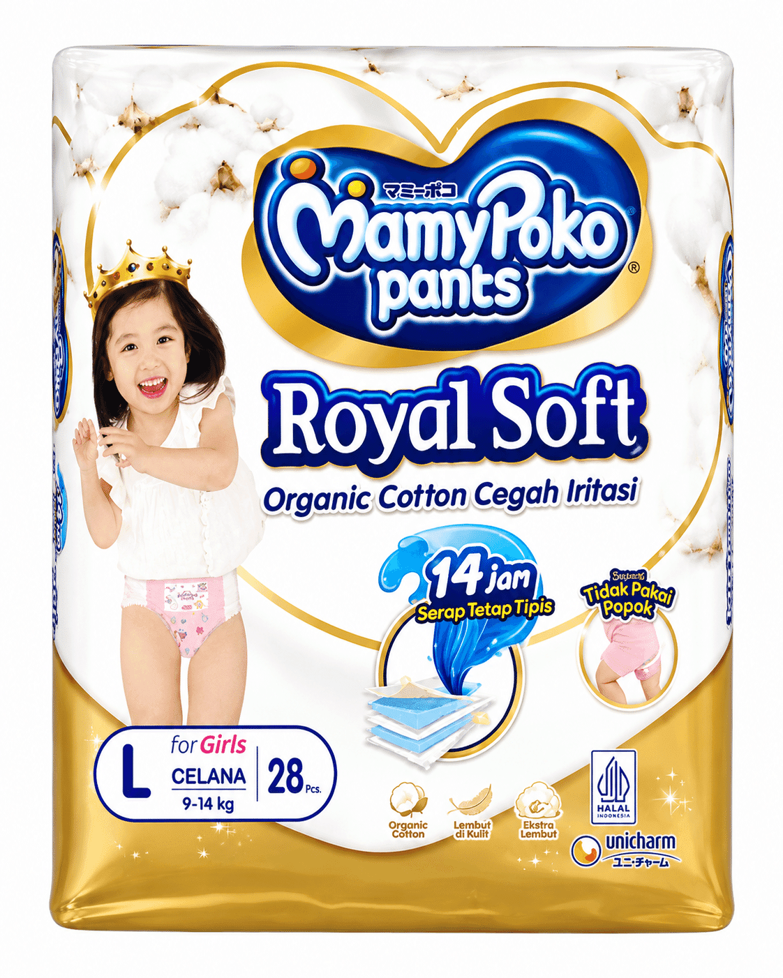 Mamy Poko Pants Royal Soft L 28 Girls – 1
