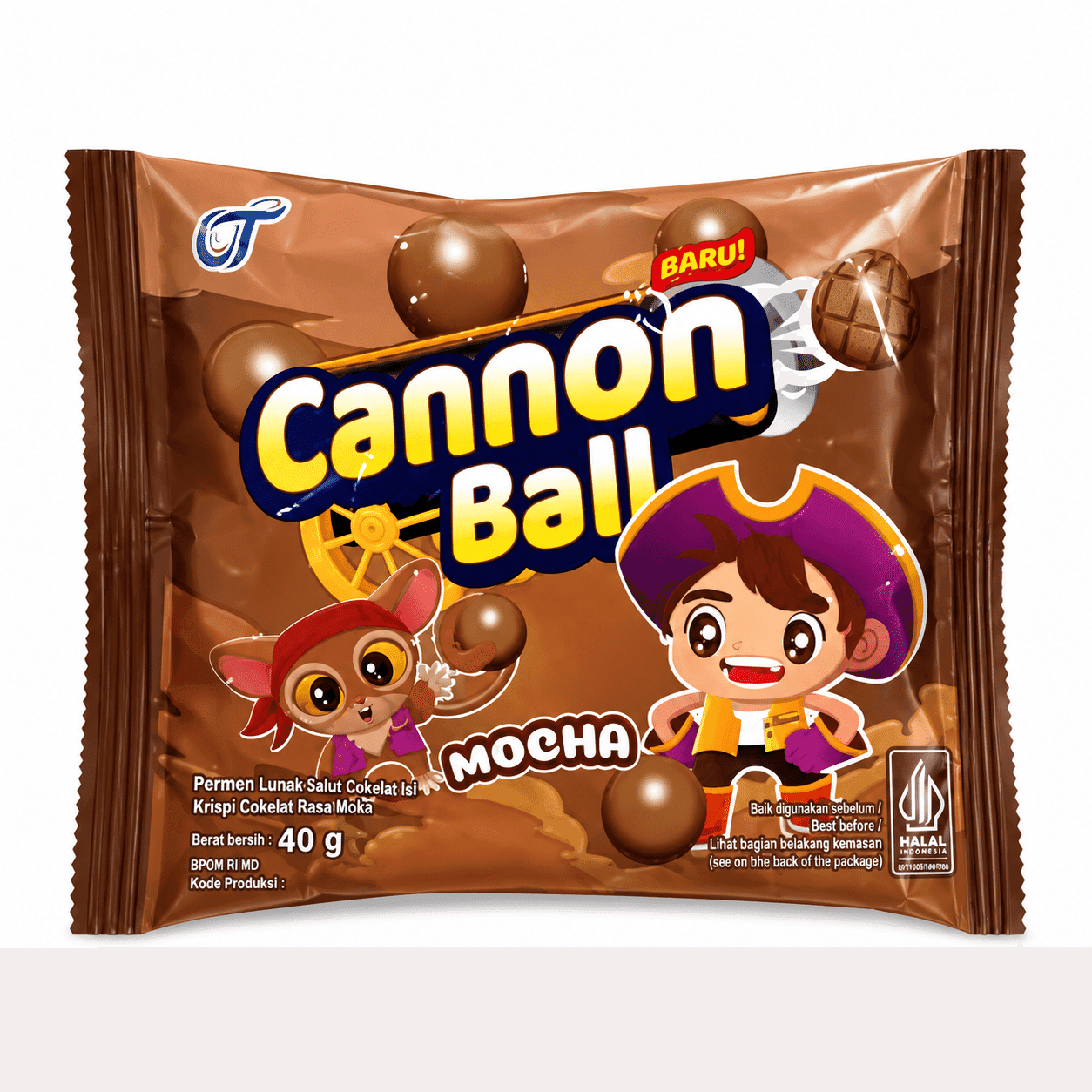 Cannon Ball Cokelat Mocha 40 gr – 1