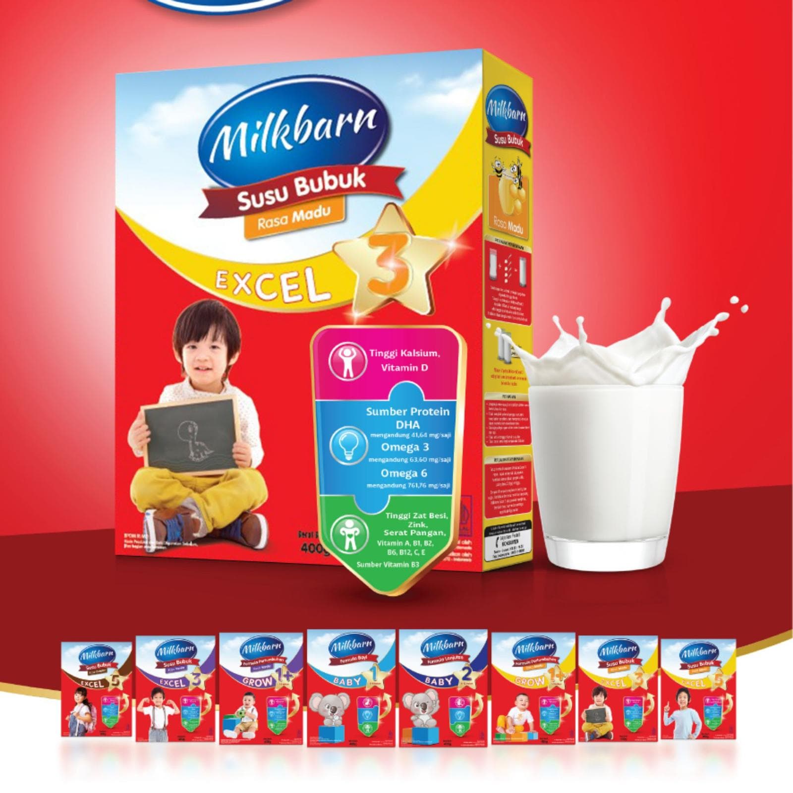 Milk Barn Formula Excel Tahap 3 Madu 400 gr – 1