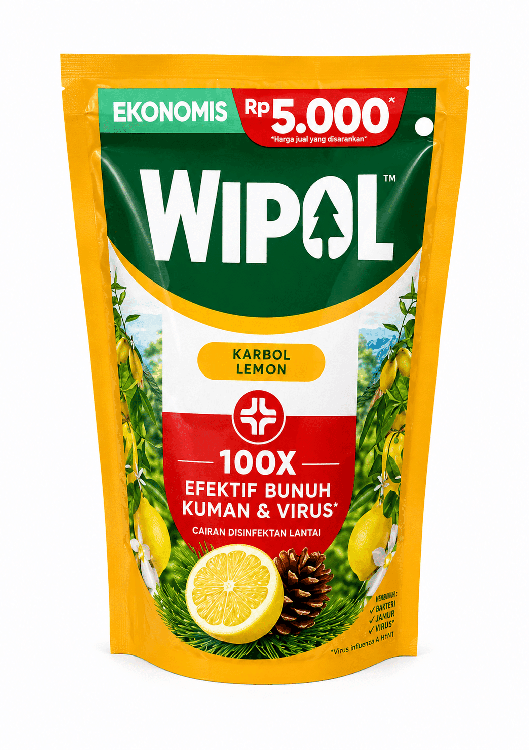 Wipol Karbol Lemon Refill 190 gr – 2