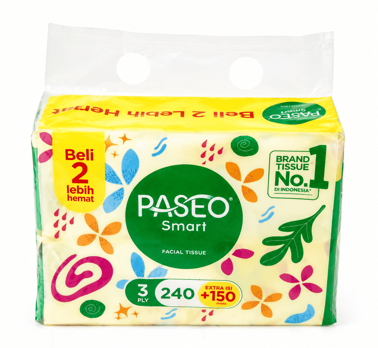 Paseo Go Smart Tisu Wajah Soft Pack 2x200 lembar – 2