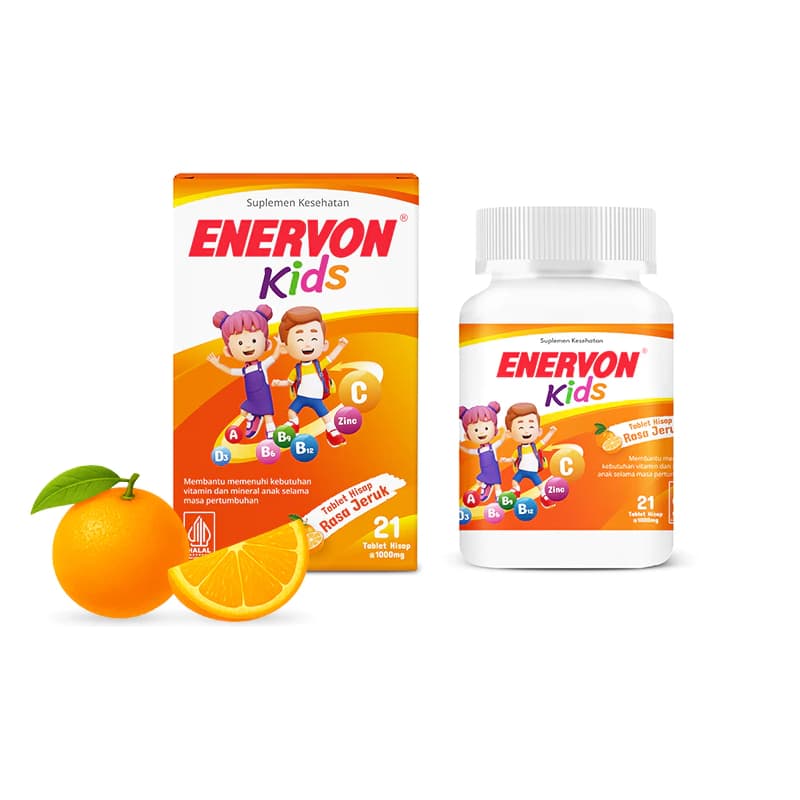 Enervon Kids Tablet Hisap Jeruk 21 Tablet – 1