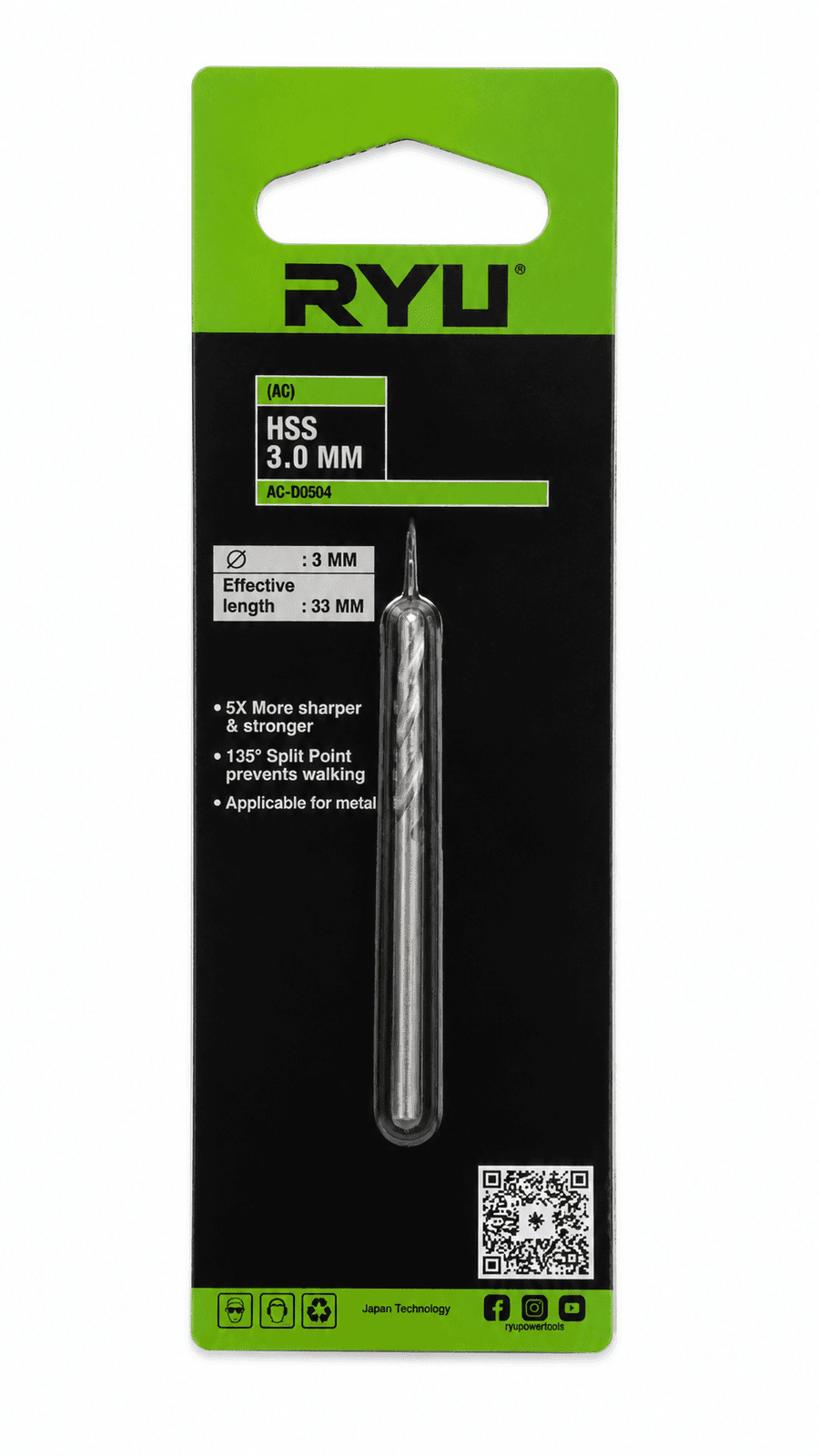 Ryu Mata Bor Besi 3,0MM AC-DB054 – 1