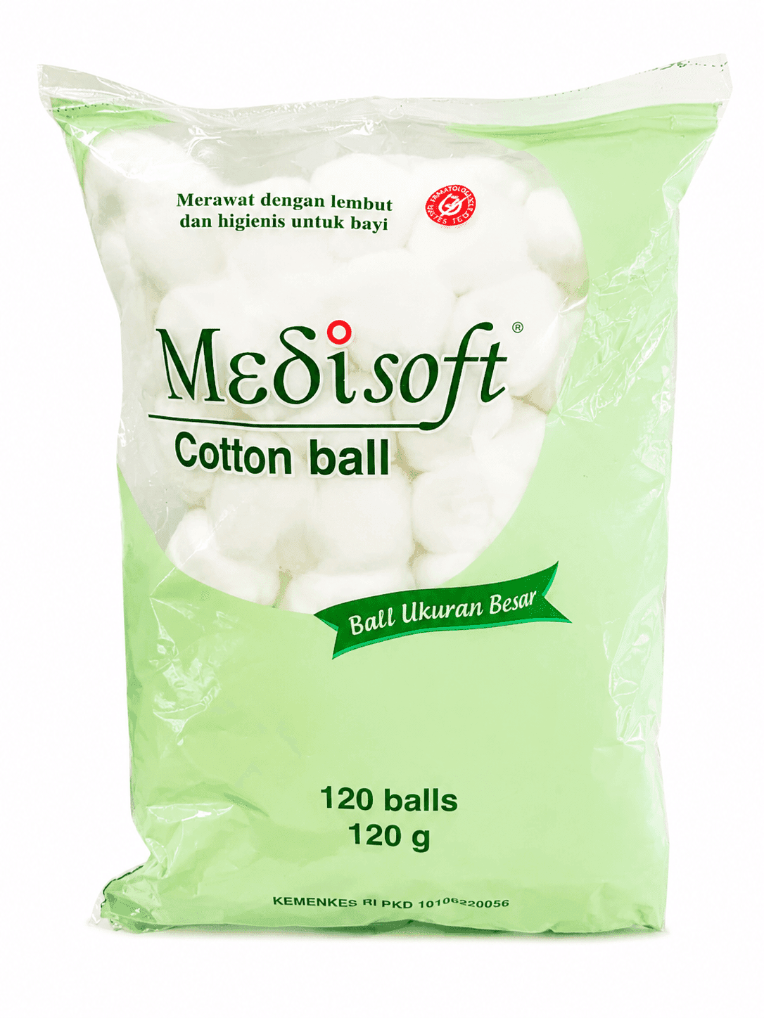 Medisoft Bola Kapas Hijau 120 pcs – 1