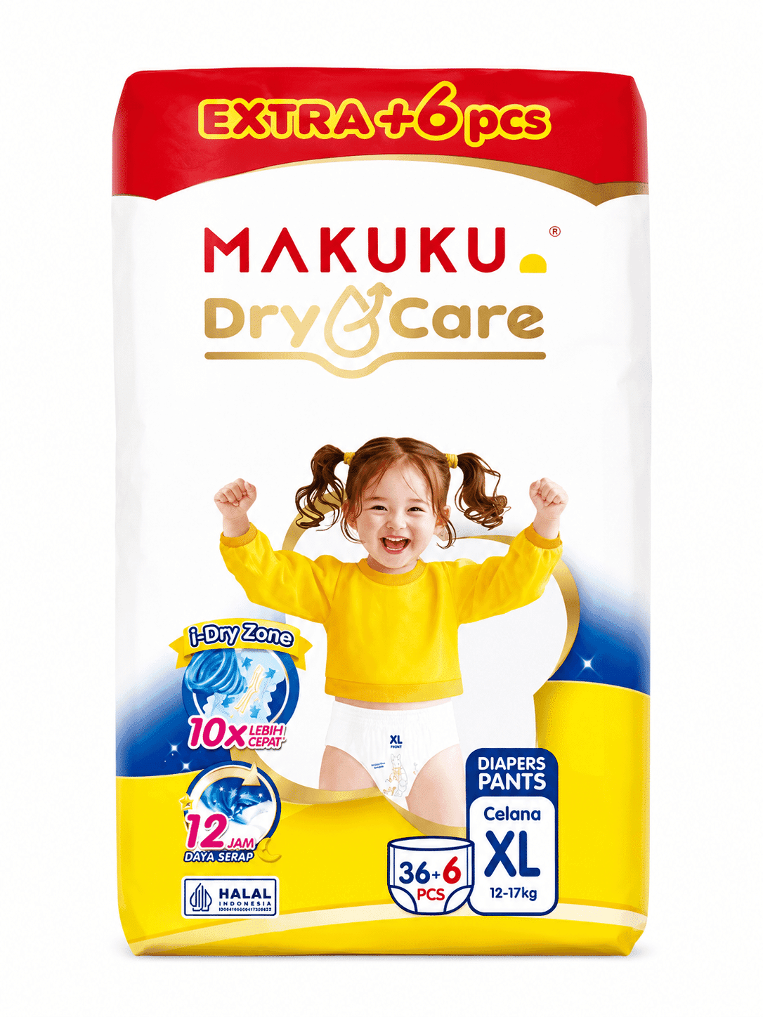 Makuku Diapers Dry Care Celana XL 36+6 pcs – 1