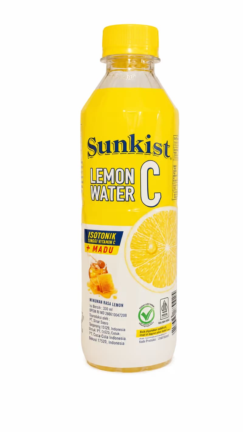 Sunkist Lemon Water Vitamin C + Madu Botol 330 ml – 1