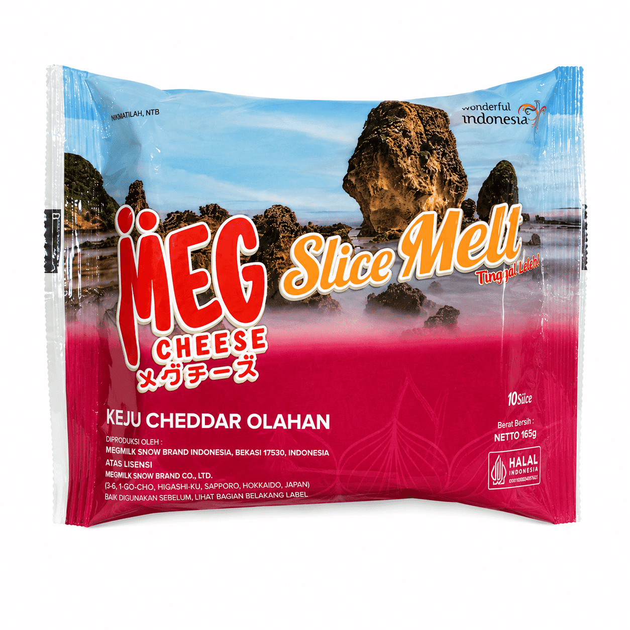 Meg Keju Cheddar Slice Melt 10 Lembar 160 gr – 1