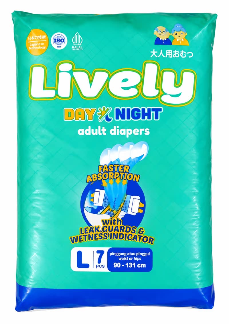 Lively Popok Dewasa Perekat Day / Night L Isi 7 pcs – 1