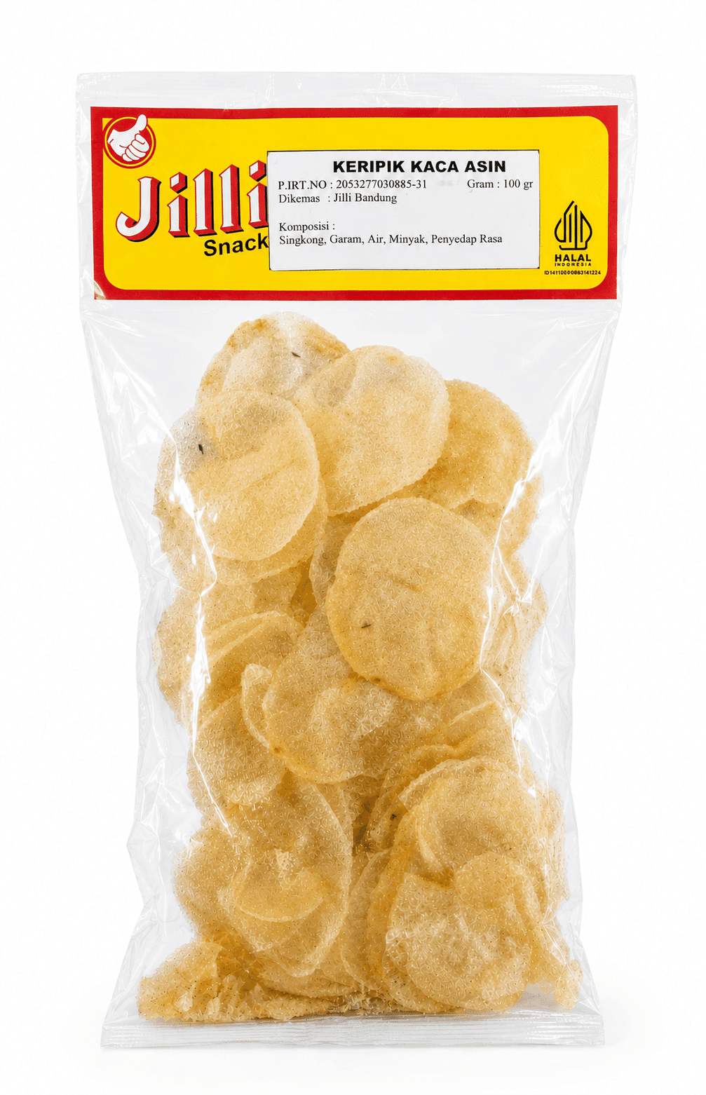 Jilli Keripik Kaca Asin 100 gr – 1