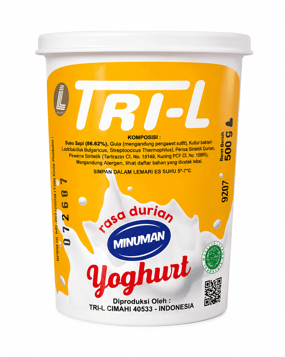 Tri-L Yoghurt Rasa Durian Cup 125 ml – 1