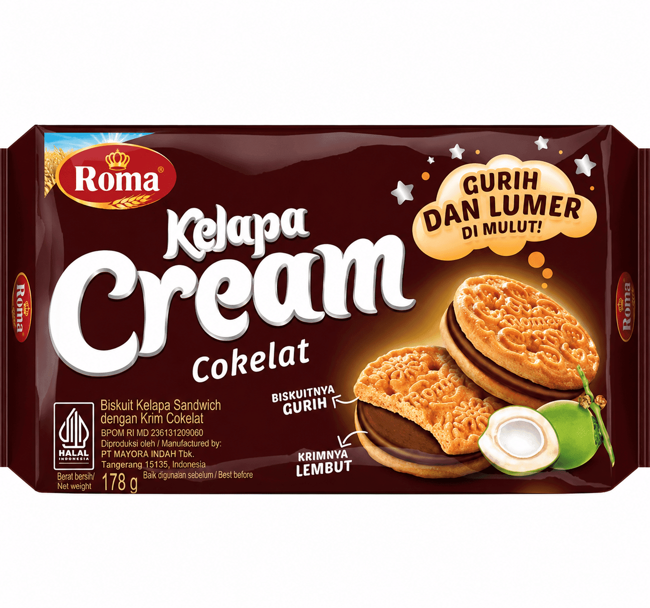 Roma Kelapa Cream Cokelat 178 gr – 1