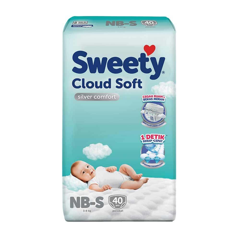 Sweety Silver Comfort Tipe Perekat  Newborn Isi 40 Pcs – 1