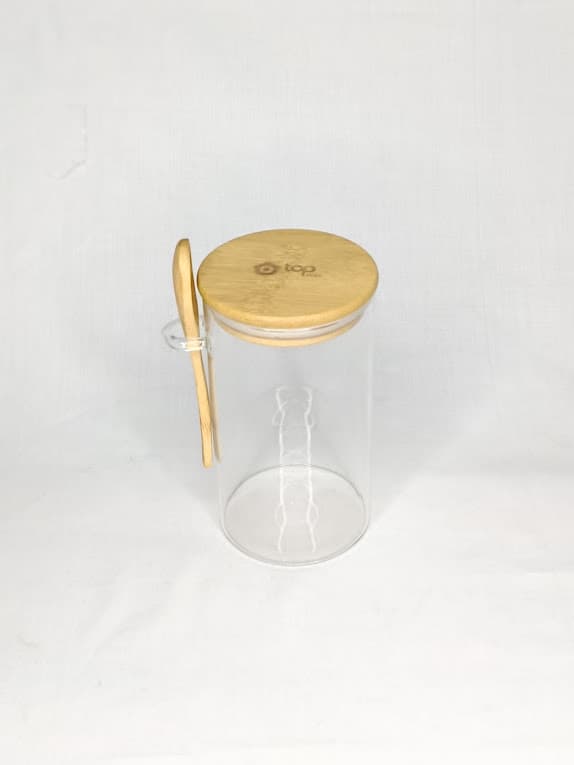 Glass Pot Wood Top 1634 – 1
