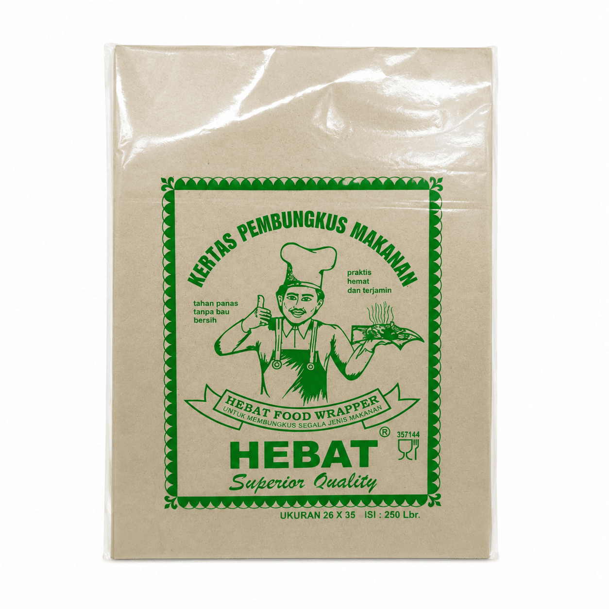 HJ Hebat Kertas Nasi Kotak 25x35 cm – 1