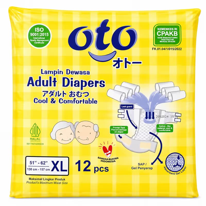 Oto Popok Dewasa Jumbo XL isi 12 – 1