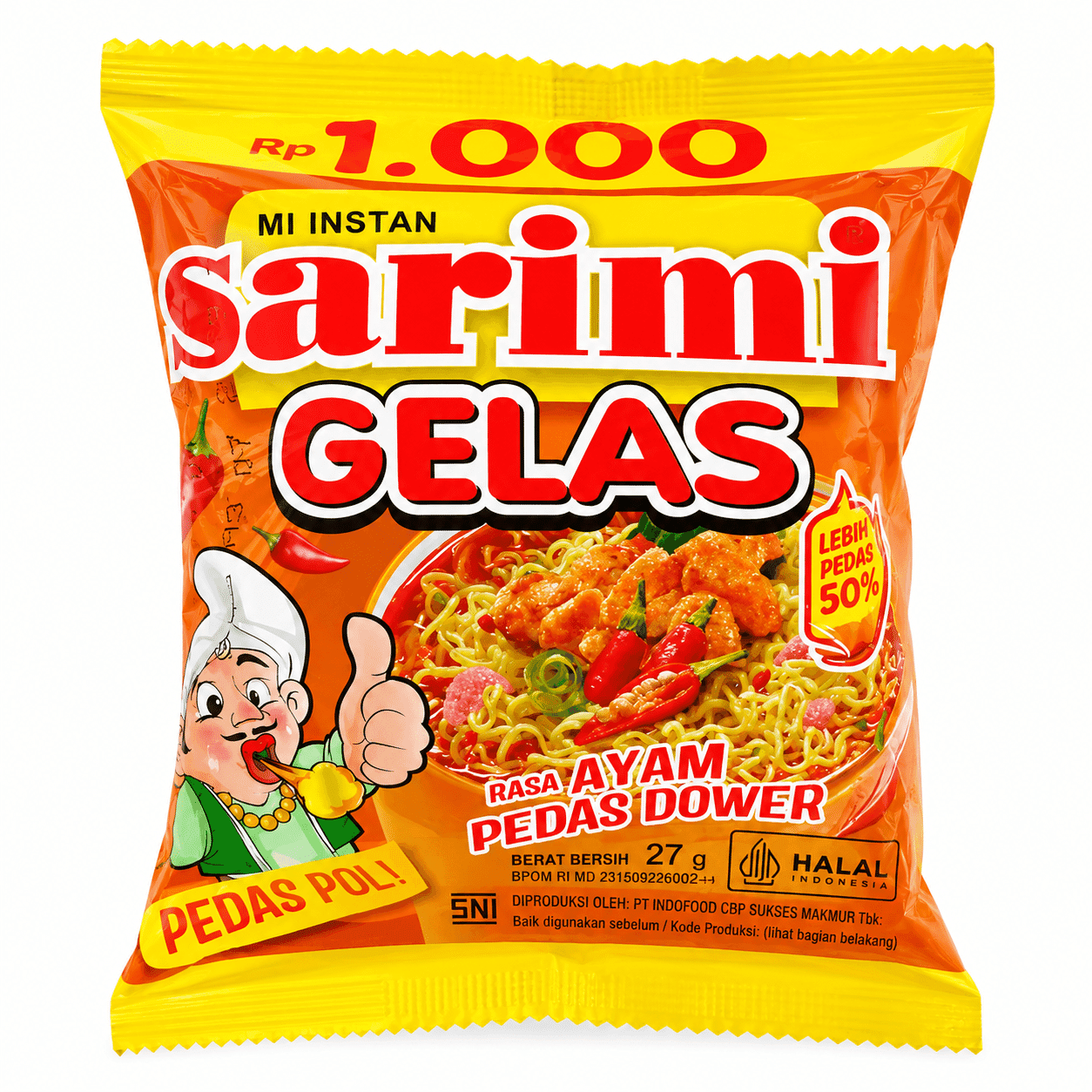 Sarimi Gelas Ayam Pedas Dower 10 pcs x 27 gr – 1