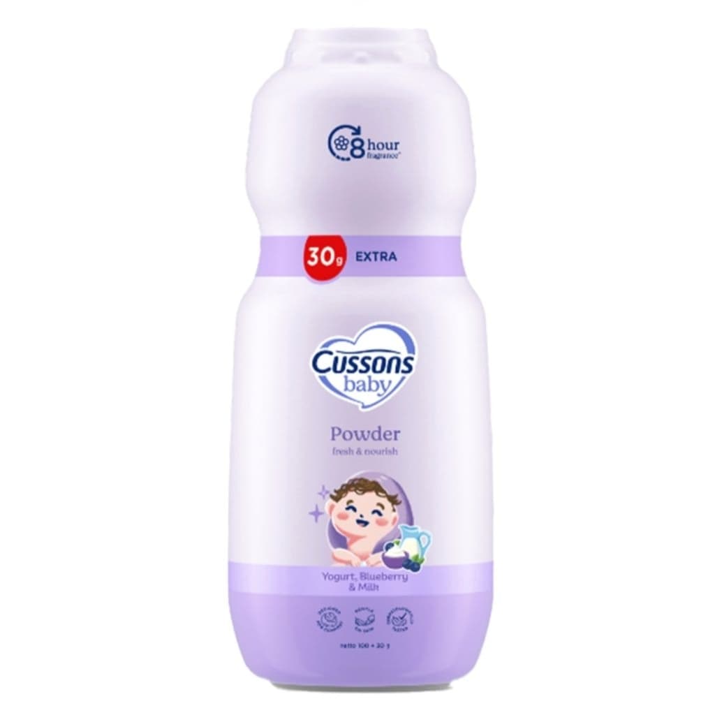 Cussons Baby Bedak Bayi Fresh & Nourish Yogurt, Blueberry & Mlik 100 + 30 gr – 1