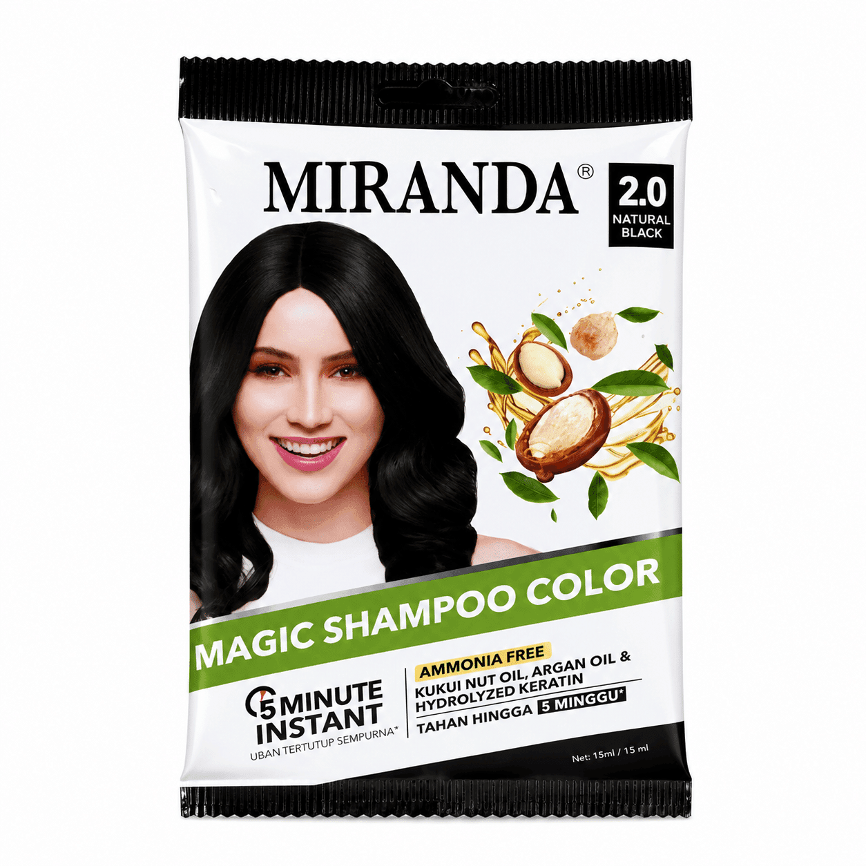 Miranda Shampo Magic Color Hitam 30 ml – 1