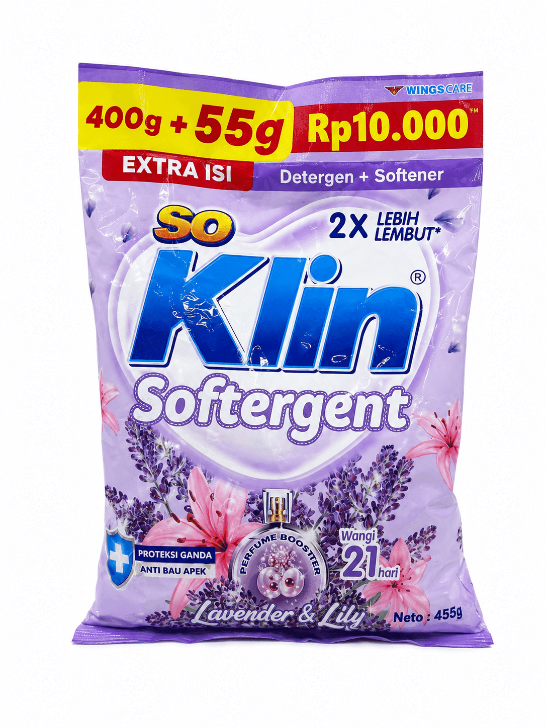 Soklin Softergent Ungu Lavender Lily 455 gr – 1