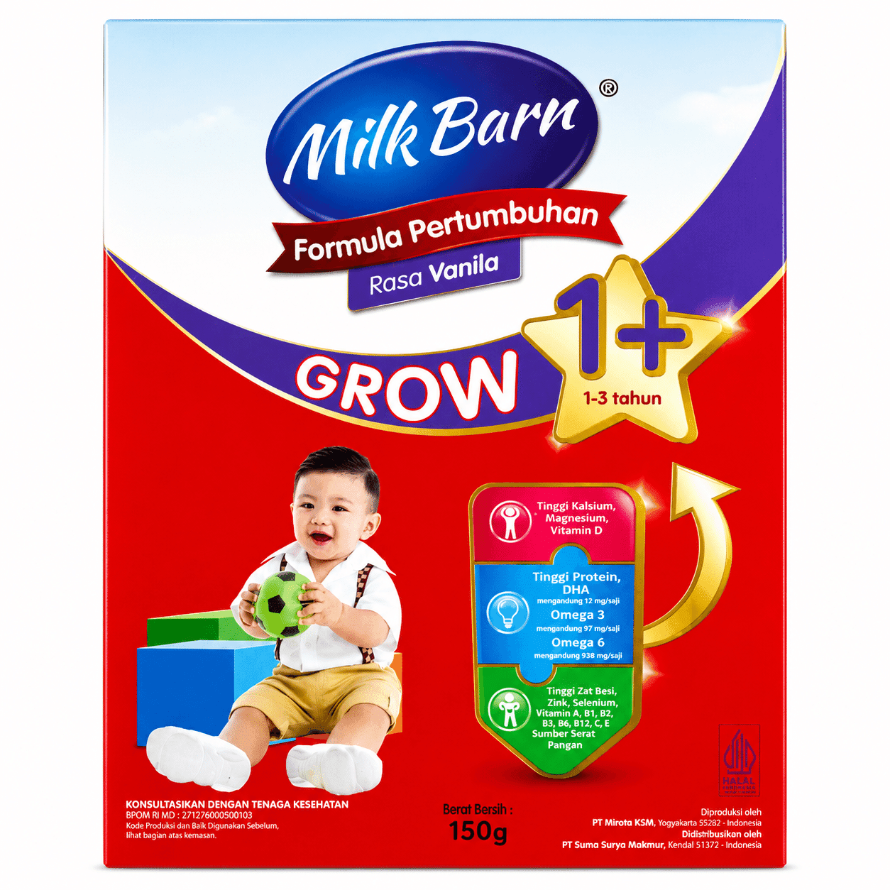 Milk Barn Formula Grow Tahap 1+ Vanilla 150 gr – 1