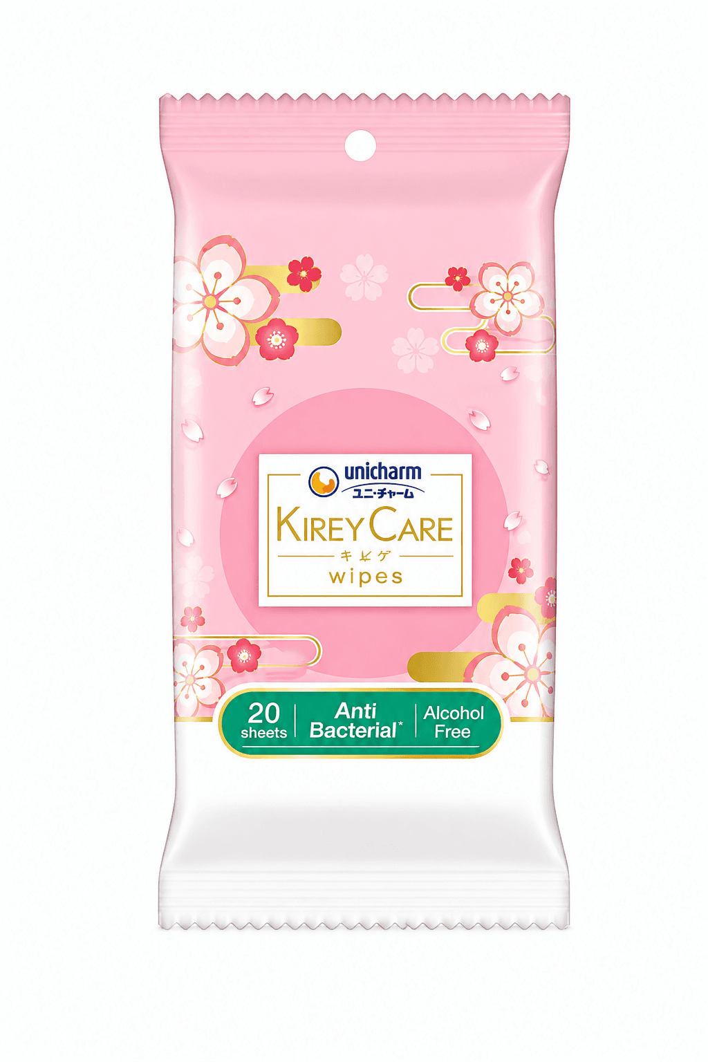 Kirey Care Tisu Basah Anti Bakteri Pink 20 Lembar – 1