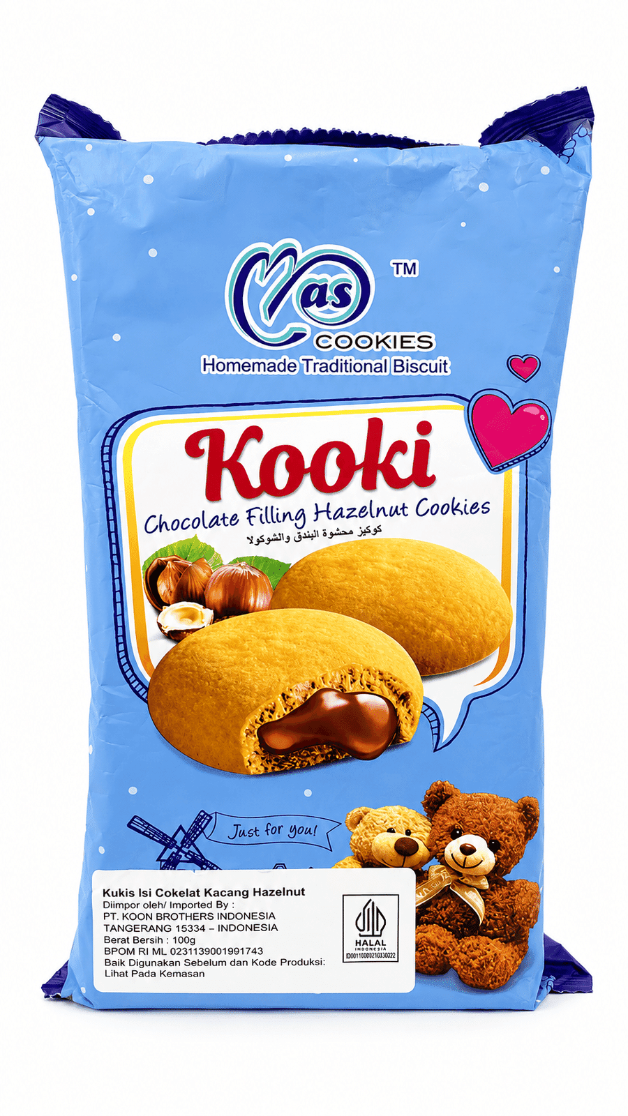 Mas Cookies Kooki Choco Filling Hazelnut 100 gr – 1