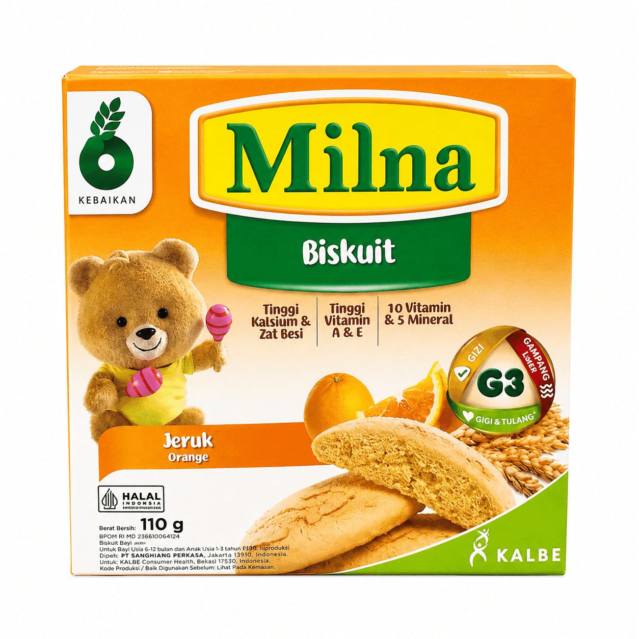 Milna Biskuit Bayi Jeruk 130 gr – 1