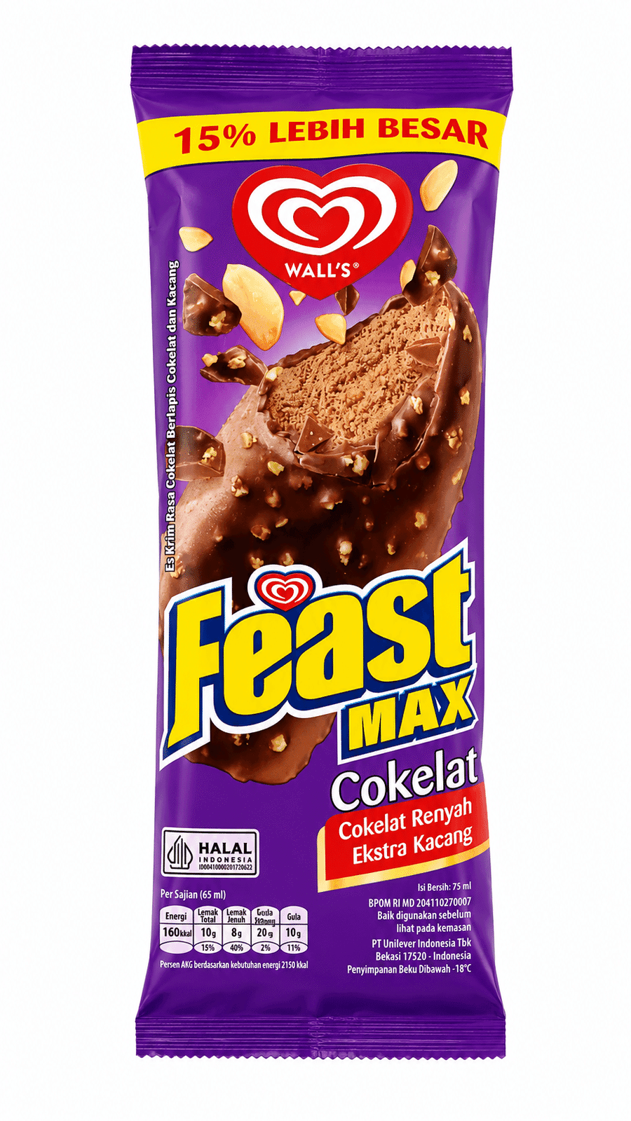 Walls Feast Max Es Krim Coklat 65 ml – 1