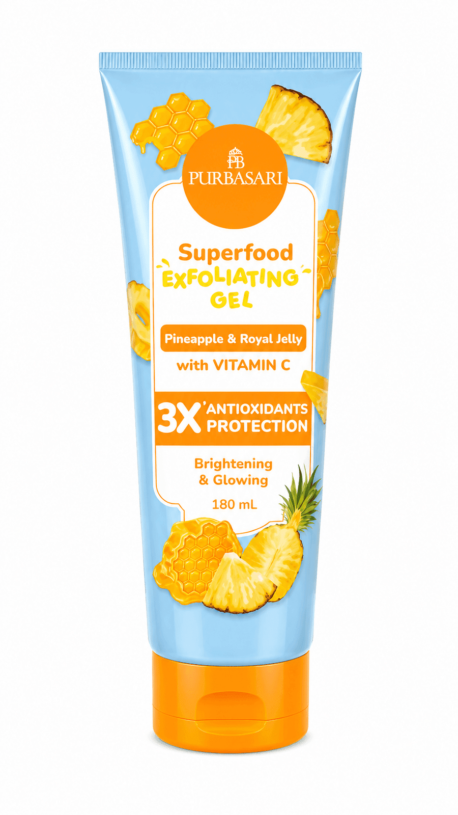 Purbasari Exfoliating Gel Pineapple Royal Jelly 180 ml – 1