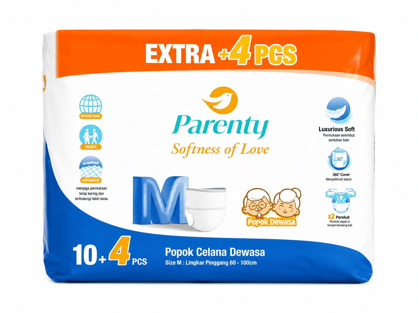 Parenty Popok Celana Dewasa Soft M isi 10 Pcs + 4 pcs – 1
