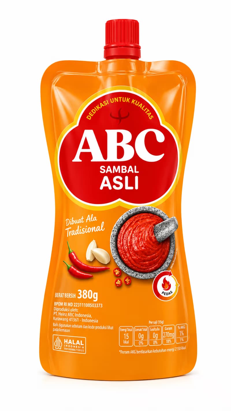 Abc Sambal Asli Pouch 380 gr – 1