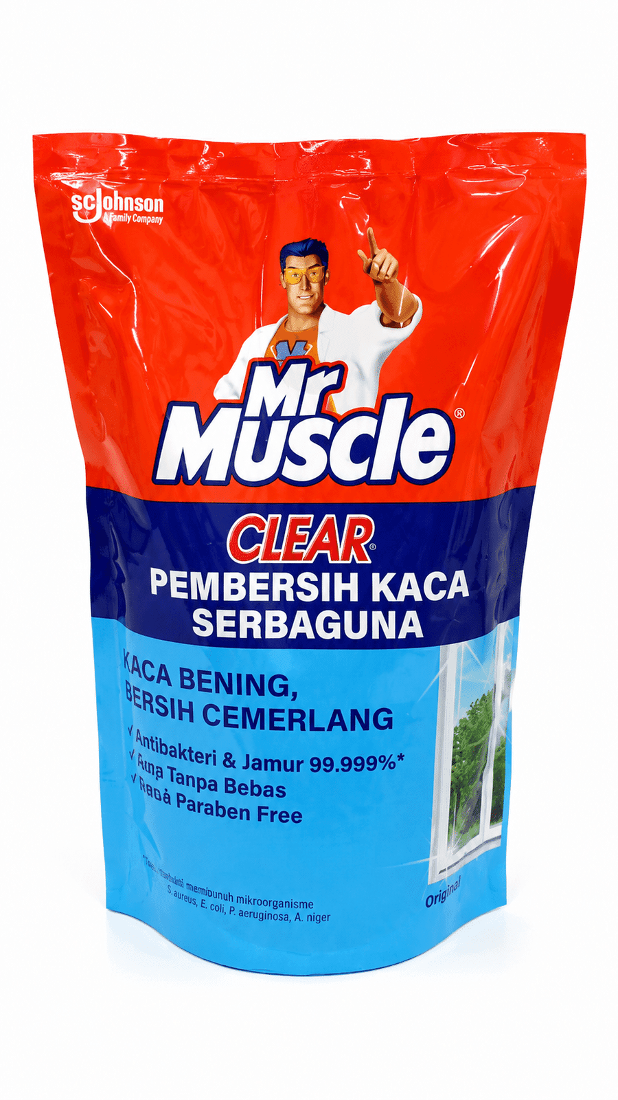 Mr Muscle Clear Biru Pouch 400 ml – 1