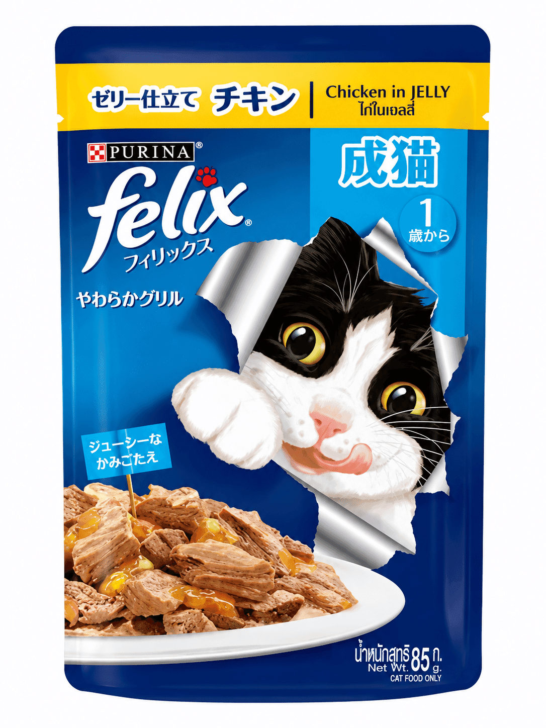 Felix Makanan Kucing Rasa Ayam 85 gr – 1