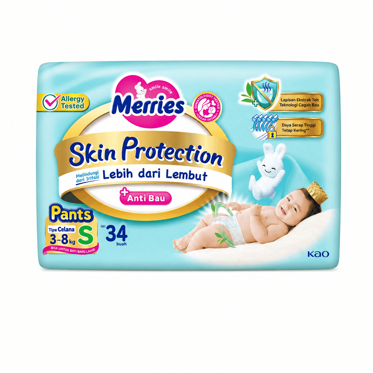 Merries Pants Skin Protection S Isi 34 pcs – 1