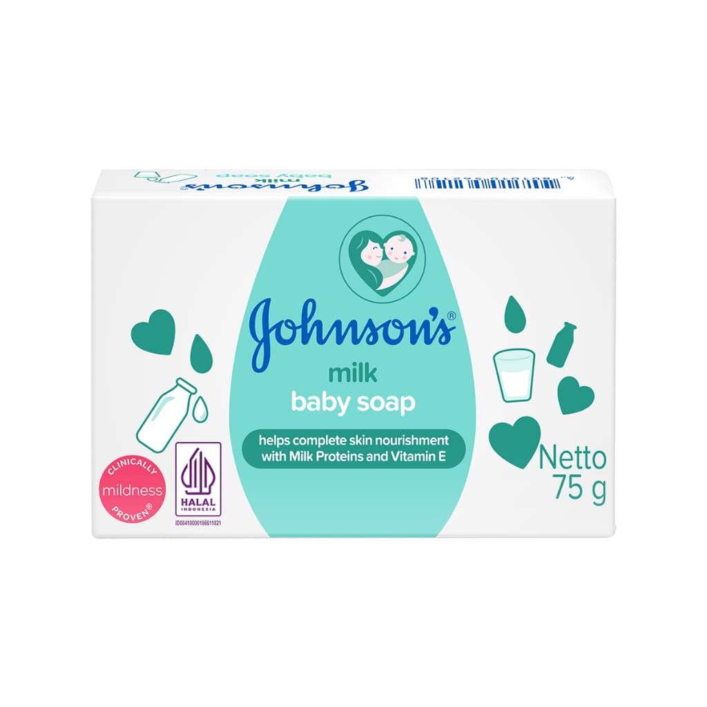 Johnson's Baby Sabun Batang Milk Rice 75 gr – 1