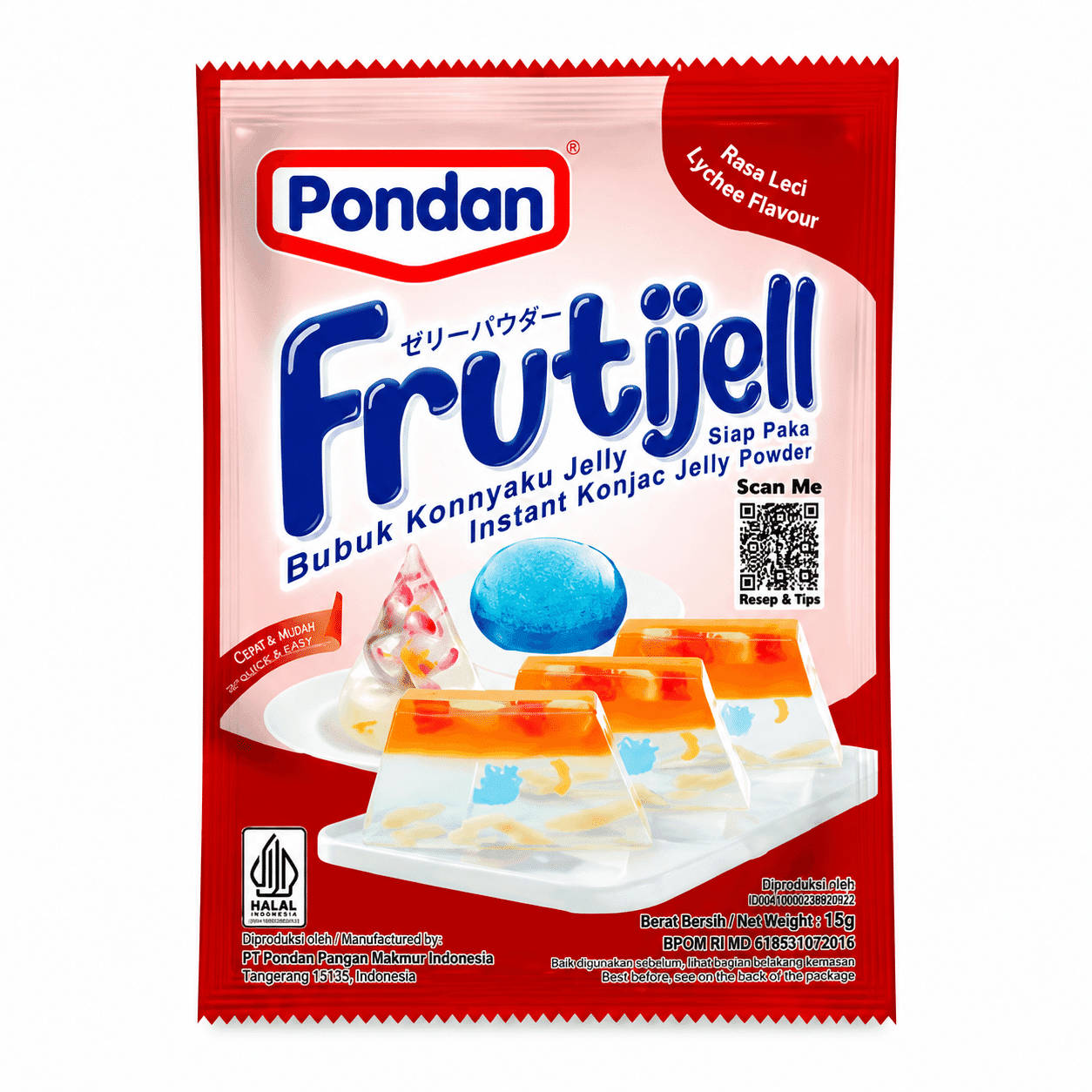 Pondan Frutijell Leci 15 gr – 1