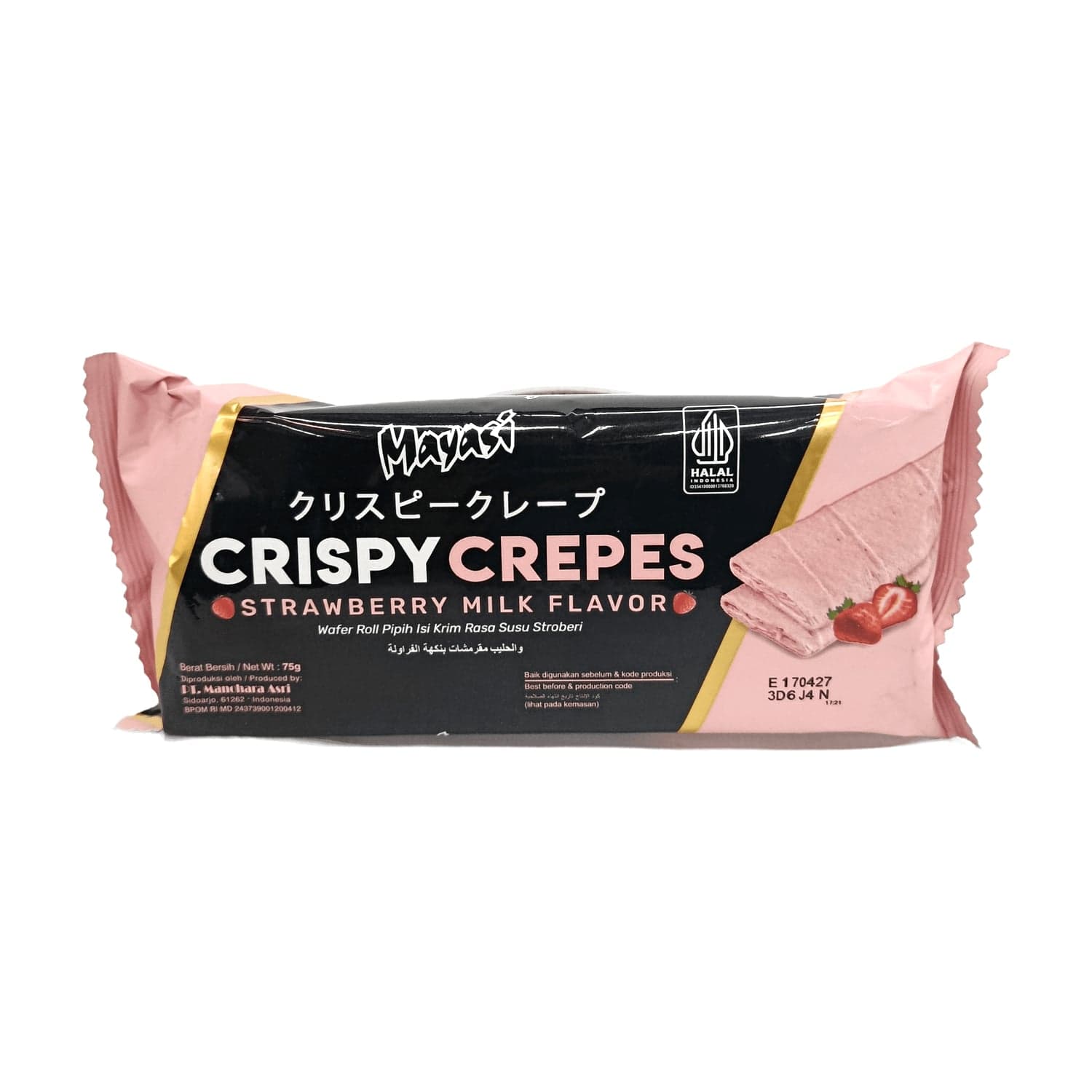 Mayasi Crispy Crepes Stroberi 75 gr – 1