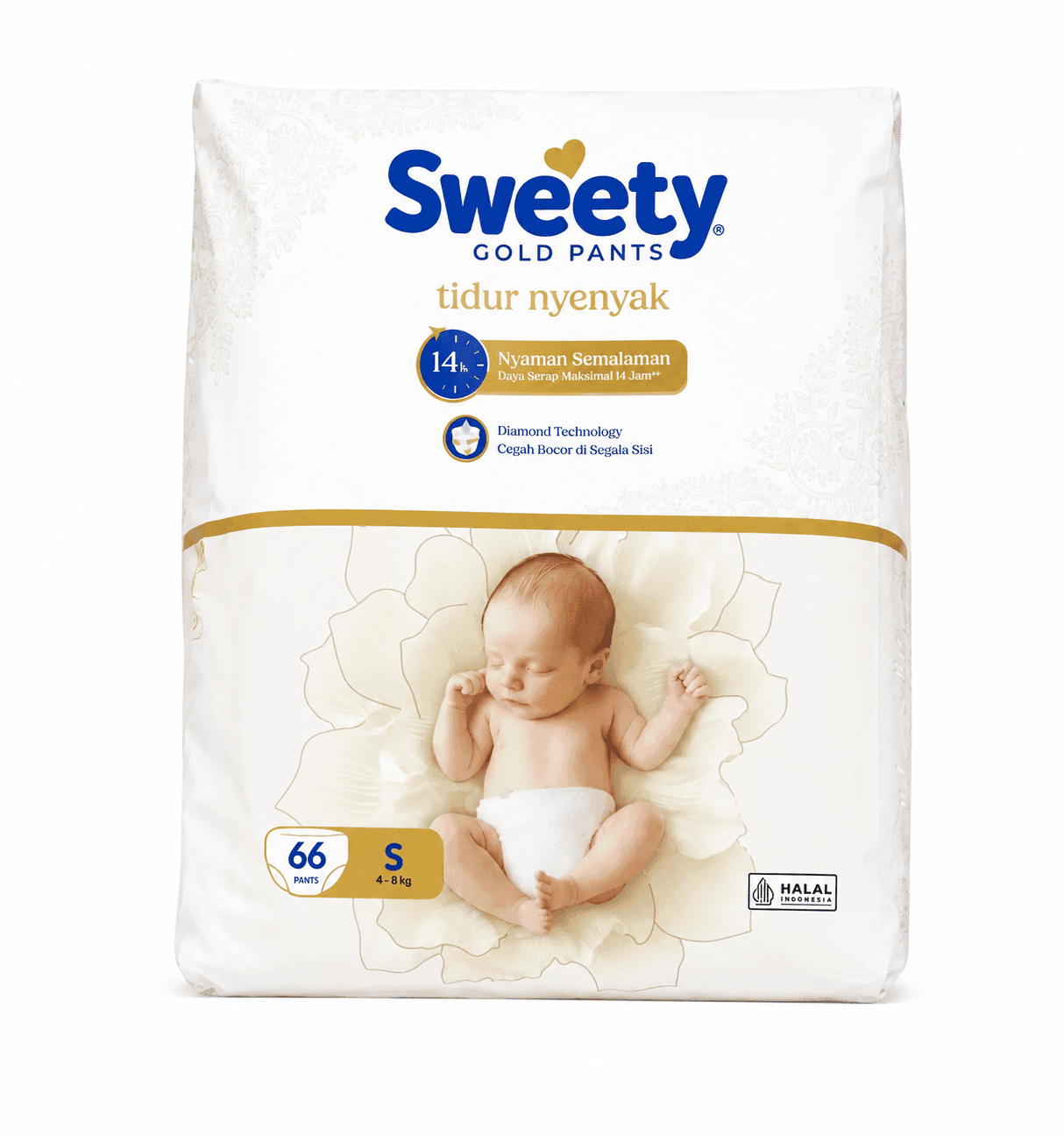 Sweety Pants Gold S 66 pcs – 1