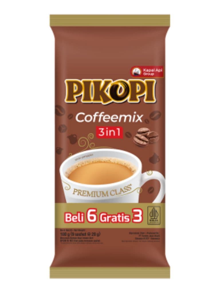 Pikopi 3 In 1 Coffe Mix 9 pcs x 20 gr – 1