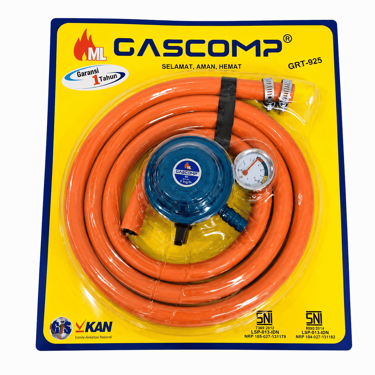 Gascomp Regulator Trading Selang Orange Fleksibel – 1