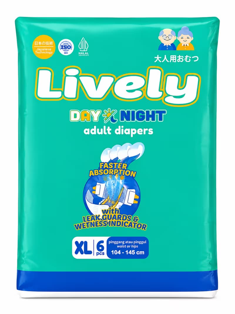 Lively Popok Dewasa Perekat Day / Night XL ISI 6 pcs – 1