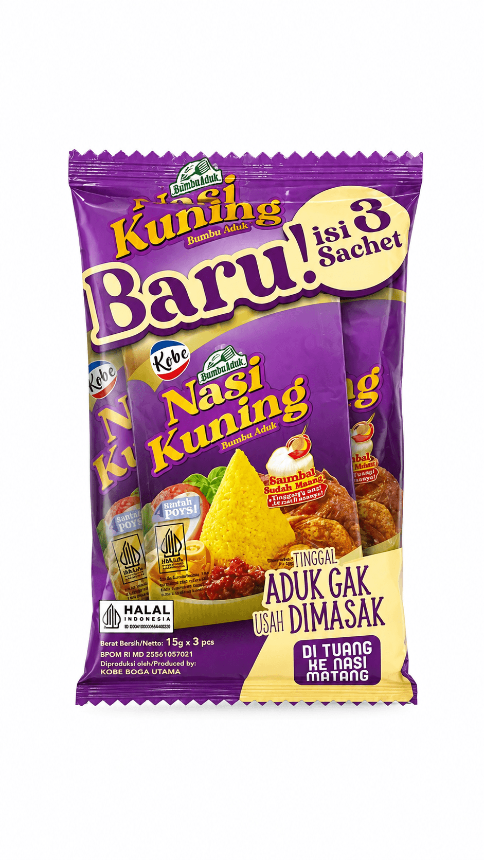 Kobe Bumbu Nasi Kuning 3 pcs x 15 gr – 1