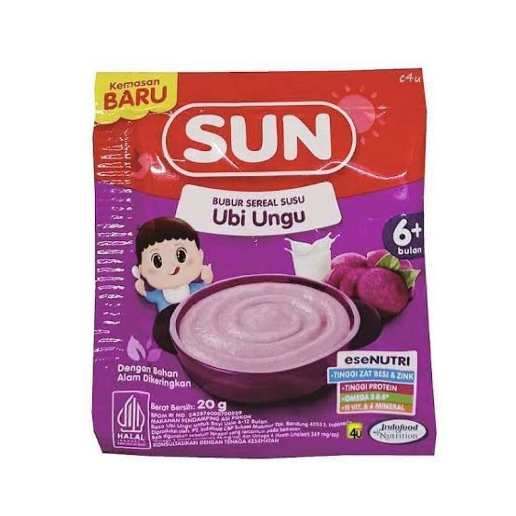 Sun Bubur Sereal Ubi Ungu 4 Sachet x 20 gr – 1