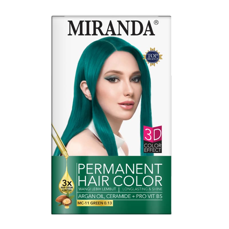 Miranda Permanent Hair Color MC-11 Green 30 ml + 10 ml x 2 pcs – 1