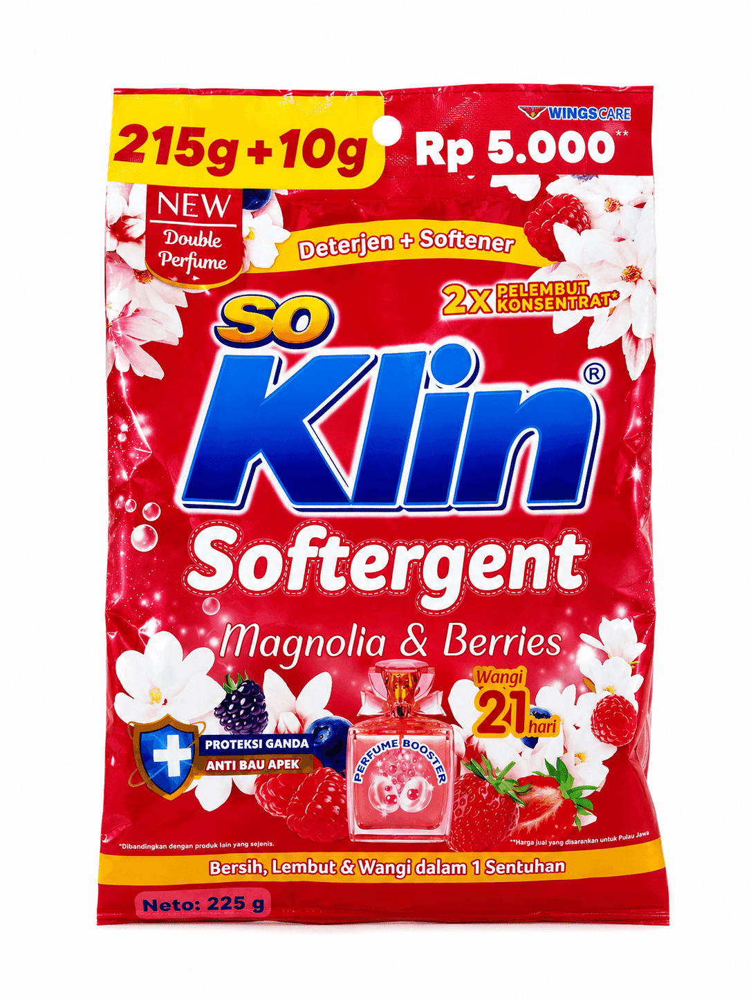 SoKlin Softergent Merah Magnolia Berries 215+10 gr – 1